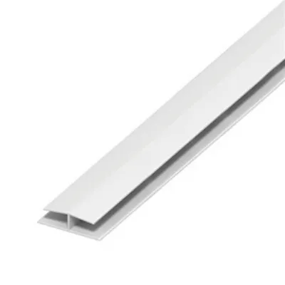 UPVC Flat Board Joint Trim - White  Soffit Board H Trim - 1.25m X 5 Panel Joints • £19.95