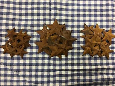 DLCC~ 30 PC Primitive Metal Rust Barnstars 10 Each-3 Sizes Stars Farmhouse • $10.99