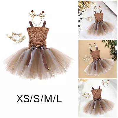 Baby Girls Giraffe Tutu Dress Costume Safari Party Outfit Clothes Dress Up • £17.48