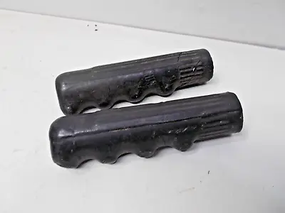 BLACK  BICYCLE GRIPS Prewar Monark SCHWINN Autocycle  Silverking Rough • $12