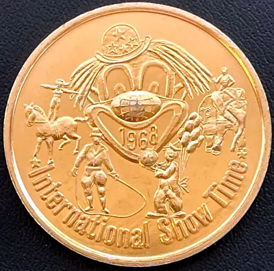 Vintage MARDI GRAS Token 1968 International Show Time NEW ORLEANS Coin DOUBLOON • $12