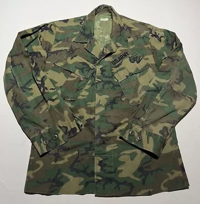 Vintage Vietnam War Camo ERDL Jungle Jacket Small Long Slant Pocket AK2 • $70