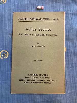 Papers For War Time: Christianity And War RARE 1914 ORIGINAL Active Service • $27.34