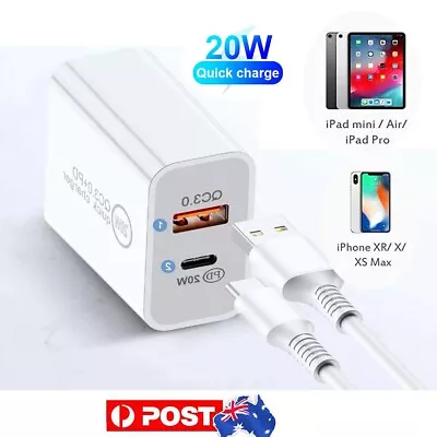 20W USB Type-C Wall Adapter USB-C PD Fast Charger IPad For IPhone 14 Pro Max AU • $5.59