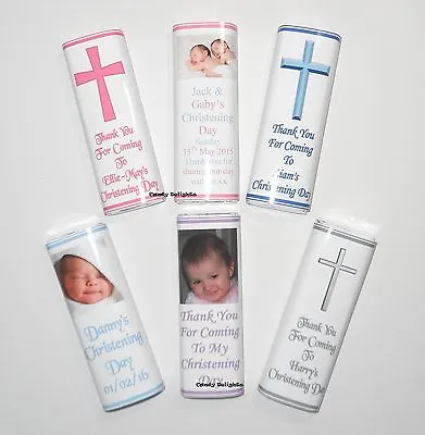 £8.99 • Buy 50 Personalised Christening Day Chocolate Bar Wrappers  Favours, Gifts