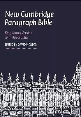 New Cambridge Paragraph Bible With Apocrypha Black Calfskin Leather KJ595:TA B • £189.08