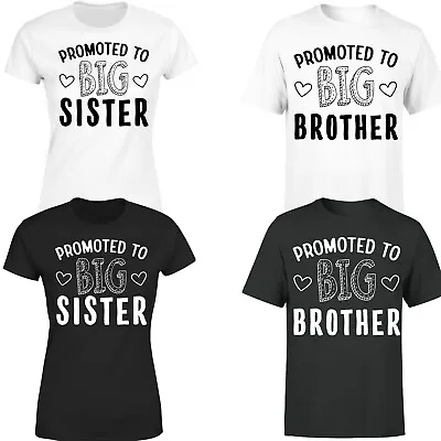 £7.59 • Buy Promoted To Big BROTHER And Sister Pregnancy Announcement T Shirt Gift #Or#P1#A