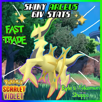 ✨ 6IV Shiny Arceus ✨ Pokemon Scarlet & Violet EV'D  🚀Fast Trade🚀 • $3.99