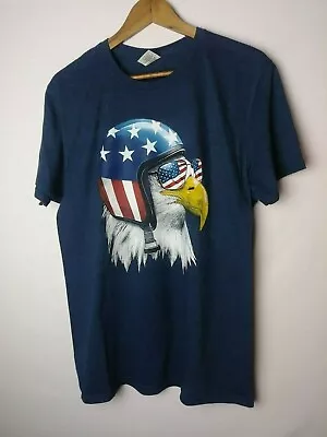 $14.39 • Buy Easy Rider American Eagle T-shirt Patriotic Bird Helmet USA Flag Mult Size NWOT