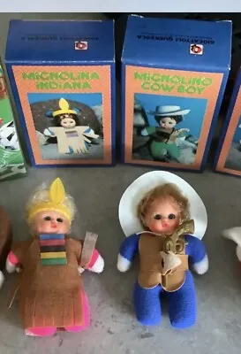 Vintage Baby William Matchbox Bean Dolls - Cowboy & Indian • £11.99