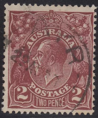 Australia KGV 2d Red-brown SMW P13 Die II “AYR” Qld Pmk • $1.92