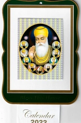 £3.50 • Buy TRADITIONAL 7 X9 1/2  BOARD CALENDAR WITH 2023 TAB: GURU NANAK & NINE GURUS 