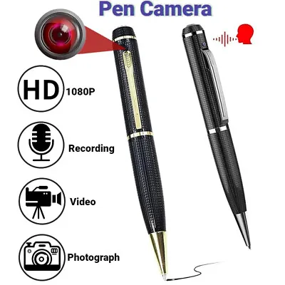 £12.26 • Buy Mini Hidden Camera Pen HD 1080P Video Recorder Clip Portable Nanny Cam New