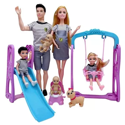 Barbie Happy Family Pregnant Mom Midge Doll Set - Dad Girl And Baby Toys For • $42.19