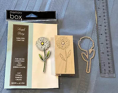 Simple Daisy Flower Metal Die - Cutting Die And Stamp Set- Memory Box - New • $9.95