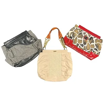 Miche Prima Shell Large Purse Bag Lot Neisha Charlee Lexi Cream Houndstooth Red • $24.95