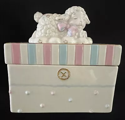 Lenox Lazy Lambs Porcelain Box For Baby's Room~Dresser~Vanity~Keepsakes • $15