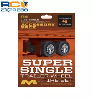 Moebius Models Super Single Trailer Wheel & Tire Set 1/25 Scale MOE1018 • $22.45