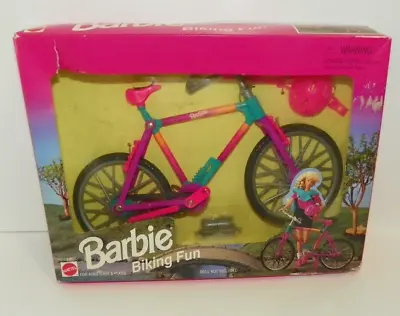 Barbie Biking Fun Mountain Bike Bicycle Mattel Vintage 1998  NRFB NIB • $18