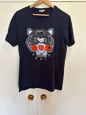 Kenzo Paris Mens Size L Authentic 100% Prima Cotton Authentic Logo T Shirt Navy • $119