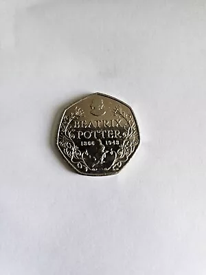 Rare Original Beatrix Potter 50p Coin 2016 CIRCULATED 50 Pence Logo Coin  • £1.50