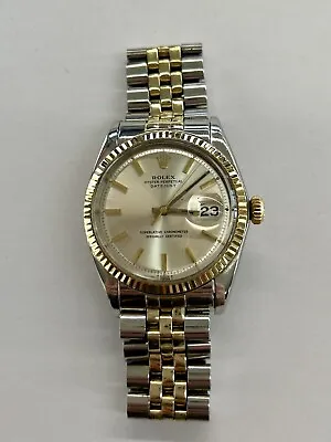 Rolex Oyster Perpetual Datejust Gold & Stainless Steel 36mm Automatic Watch 1601 • $3900