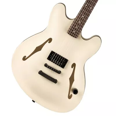 Fender TOM DELONGE STARCASTER   BLACK HARDWARE SATIN OLYMPIC WHITE • $1472