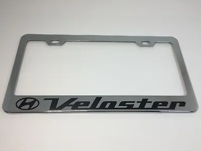 Hyundai Veloster Mirror Chrome Stainless Steel License Plate Frame + Caps • $16.99