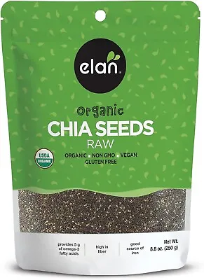 Elan Organic Chia Seeds Non-GMO Vegan Gluten-Free  8.8 Oz • $5.50