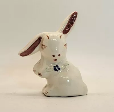 Vintage Pottery Bunny Planter Handpainted 4  Tall • $12