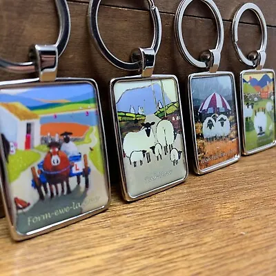 Sheep Keyring By Thomas Joseph Funny Keychain 40mm X 30mm Irish/Scottish • £6.99