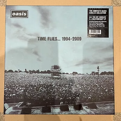 Oasis Time Flies 1994-2009 Black Vinyl Box Set (VG+/VG+) Some Wear Original • £300