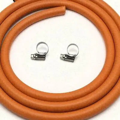 8 Mm LPG HOSE PIPE CALOR GAS ORANGE PROPANE BUTANE BBQ CAMPING CARAVAN Or BOAT!! • £4.75