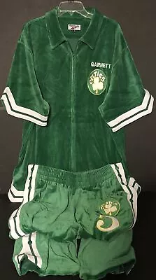 Boston Celtics Kevin Garnett Velour Warm Up Suit Vintage Reebok 3xl • $99.99