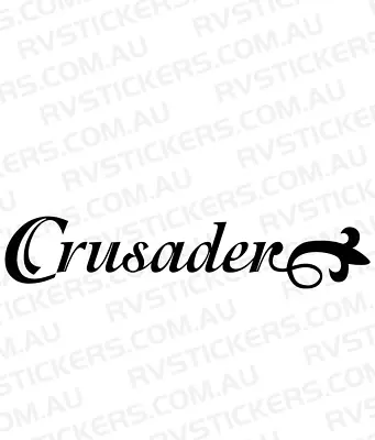 MONARCH CRUSADER BLACK WORD Vintage Retro Caravan Decal Sticker  • $34