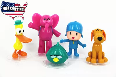 5pc Set Pocoyo Zinkia Elly Pato Loula Sleepy Bird Action Figures Toy Cake Topper • $15.99