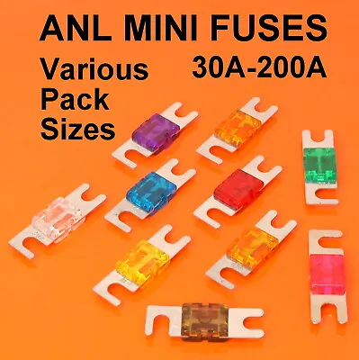 ANL Mini Fuse Fuses Car Audio Wiring 30A 40A 50A 60A 70A 80A 100A 125A 150A 200A • £2.56