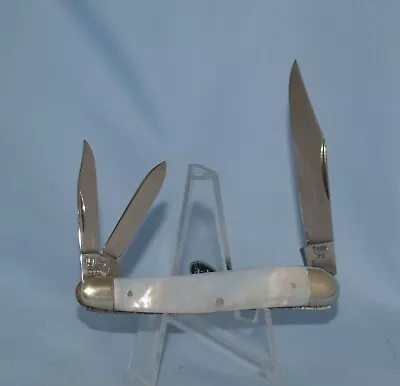 Rare Vintage Hen & Rooster Mother Of Pearl Whittler Knife  Near Mint! • $145