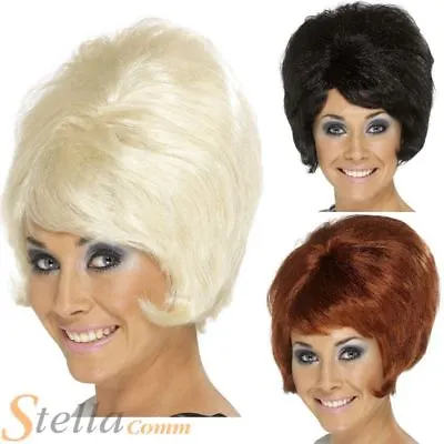 £12.99 • Buy Ladies Beehive Wig 50s 60s 70s Mod Womens Fancy Dress Costume Accessory