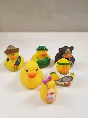 Lot Of 6 Rubber Ducks Dashboard Duckies D20 • $7.99