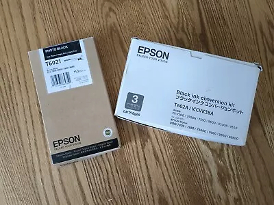 2011 GENUINE EPSON T6021 PHOTO BLACK 110ml INK STYLUS PRO 7800 Plus T602A Kit • $45