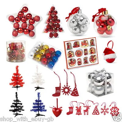 £2.99 • Buy Christmas Tree Decorations Xmas Decor Hangers Snowman Santa Baubles Reindeer Lot