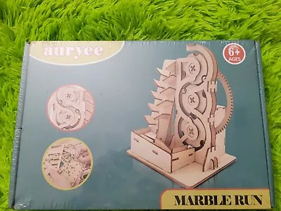 Auryee Marble Run 3D Solar Powered Wooden Puzzle Physics Craft Build Sealed New • $34