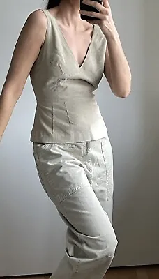 Miu Miu Top Vest Waistcoat Peplum Size S 10 • £69