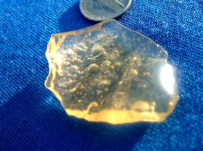 Libyan Desert Glass Meteorite Tektite Impact Specimen(  60 Crt) Super Flat Gem A • £22.15