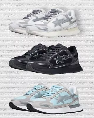 A BATHING APE BAPE CROSS STA Men's Sneakers Shoes Black White Blue 1K30191318 • $545.84