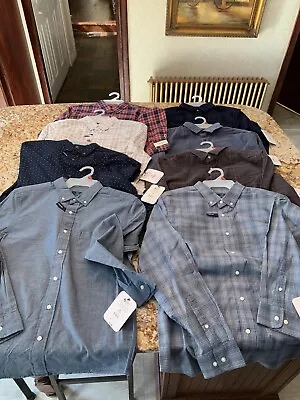 Lot Of 8 George Men's Size Medium Button-up Long Sleeve Flannel Shirts NEW • $53.95