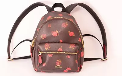 Coach Women's Mini Leather Backpack Signature - ROSE MOTIF-K1821-F66879 • $40