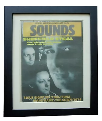 Cabaret Voltaire+original 1985 Vintage Sounds+poster+ad+framed+fast World Ship • $86.97