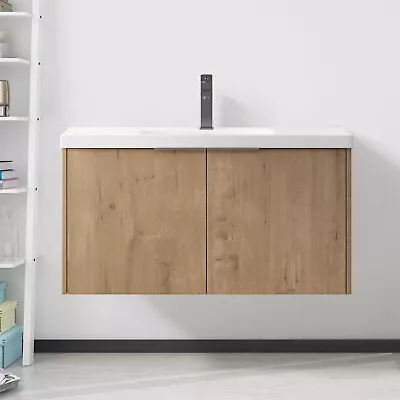 24  30  36  Bathroom Vanity Wall Mount Cabinet Float Mounting Design With Sink • $426.99